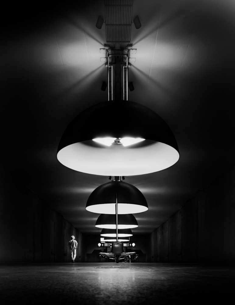 Solitary Tunnel Lights by Andy Dauer — canvas wall art
