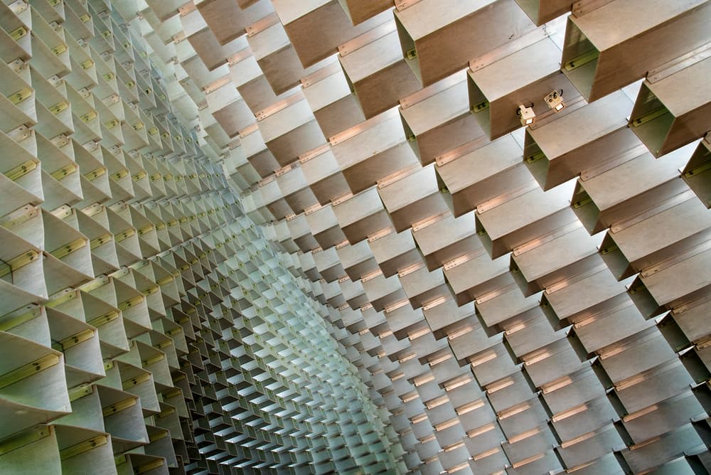 Dynamic Metallic Geometry by Linda Wride — canvas wall art