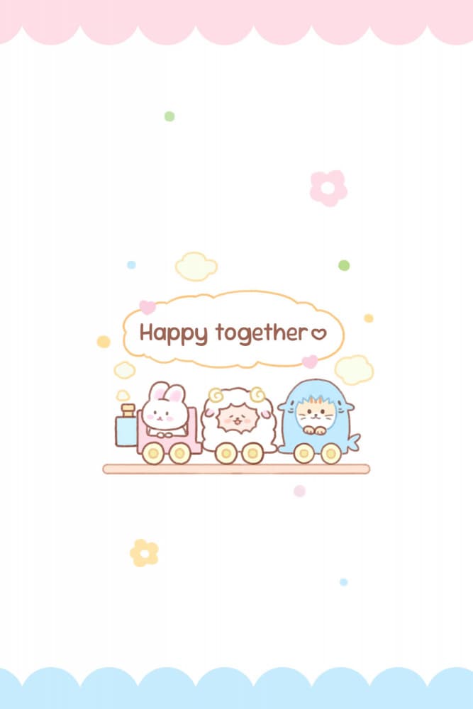 Happy Animal Train Ride by Xuan Thai — canvas wall art