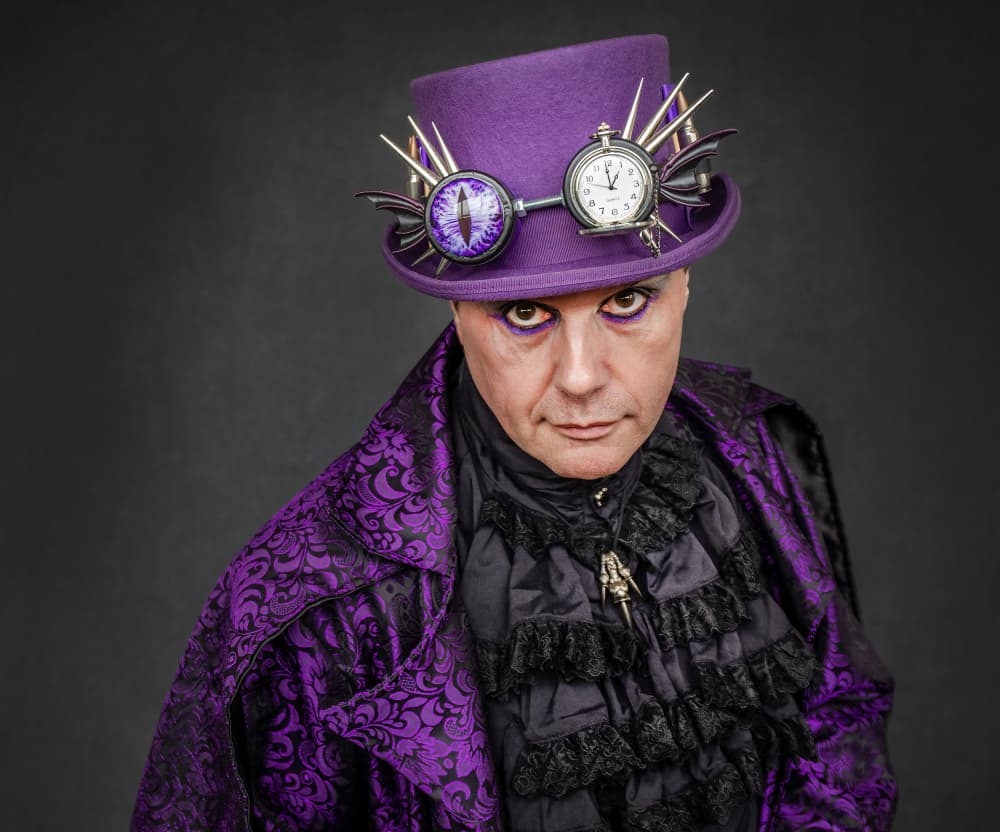 Steampunk Purple Hat Man by Daniel Springgay — canvas wall art