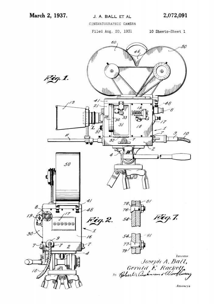 Vintage Film Camera Patent by Andreas Magnusson — canvas wall art