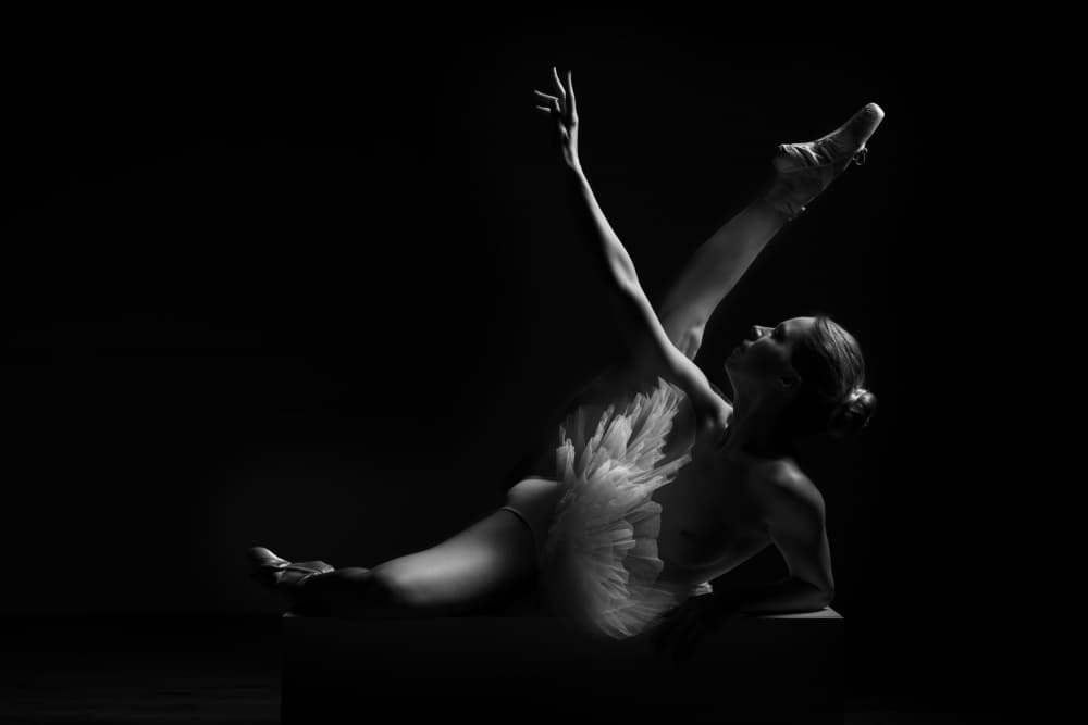 Graceful Ballerina Pose by Carlo Joseph — canvas wall art