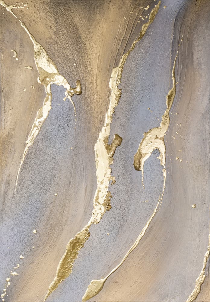 Liquid Gold Streams by Anete Purina-Purite — canvas wall art
