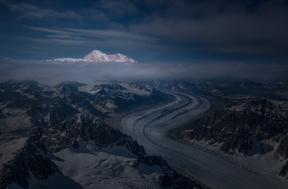 Grand Mountain Glacier View by John-Mei Zhong — canvas wall art