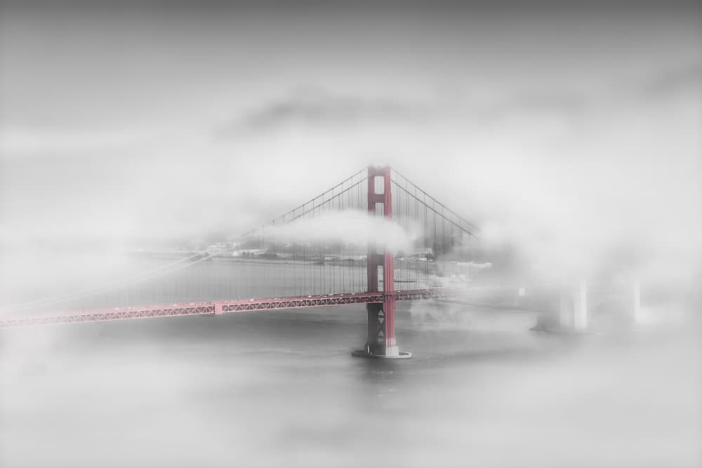 Golden Gate Fog by Melanie Viola — canvas wall art