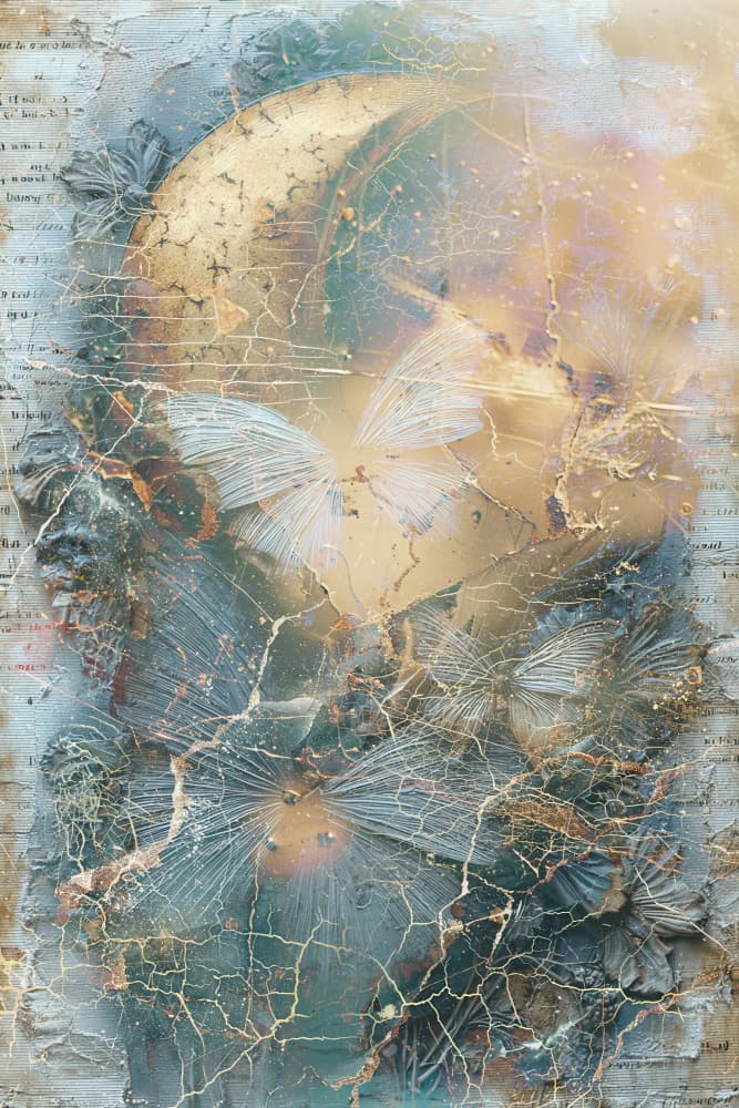 Ethereal Moon Butterflies by Rafal Kulik — canvas wall art