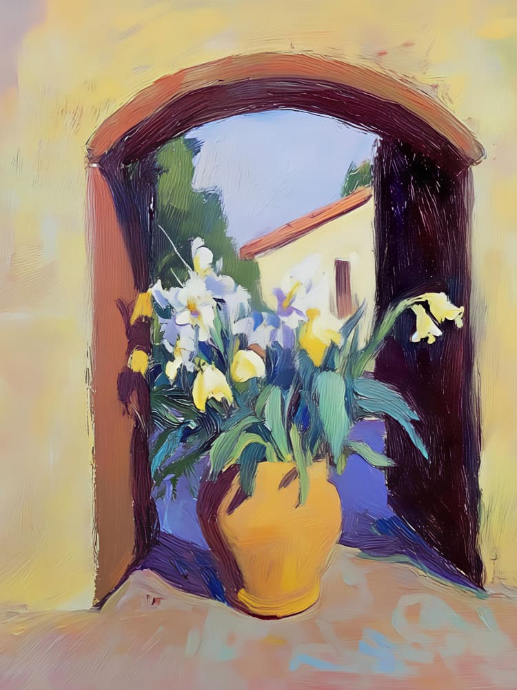 Sunny Window Flowers by Avanesova Elena — canvas wall art