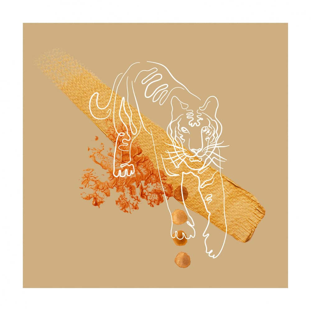 Abstract Golden Tiger by Anna Rose — canvas wall art