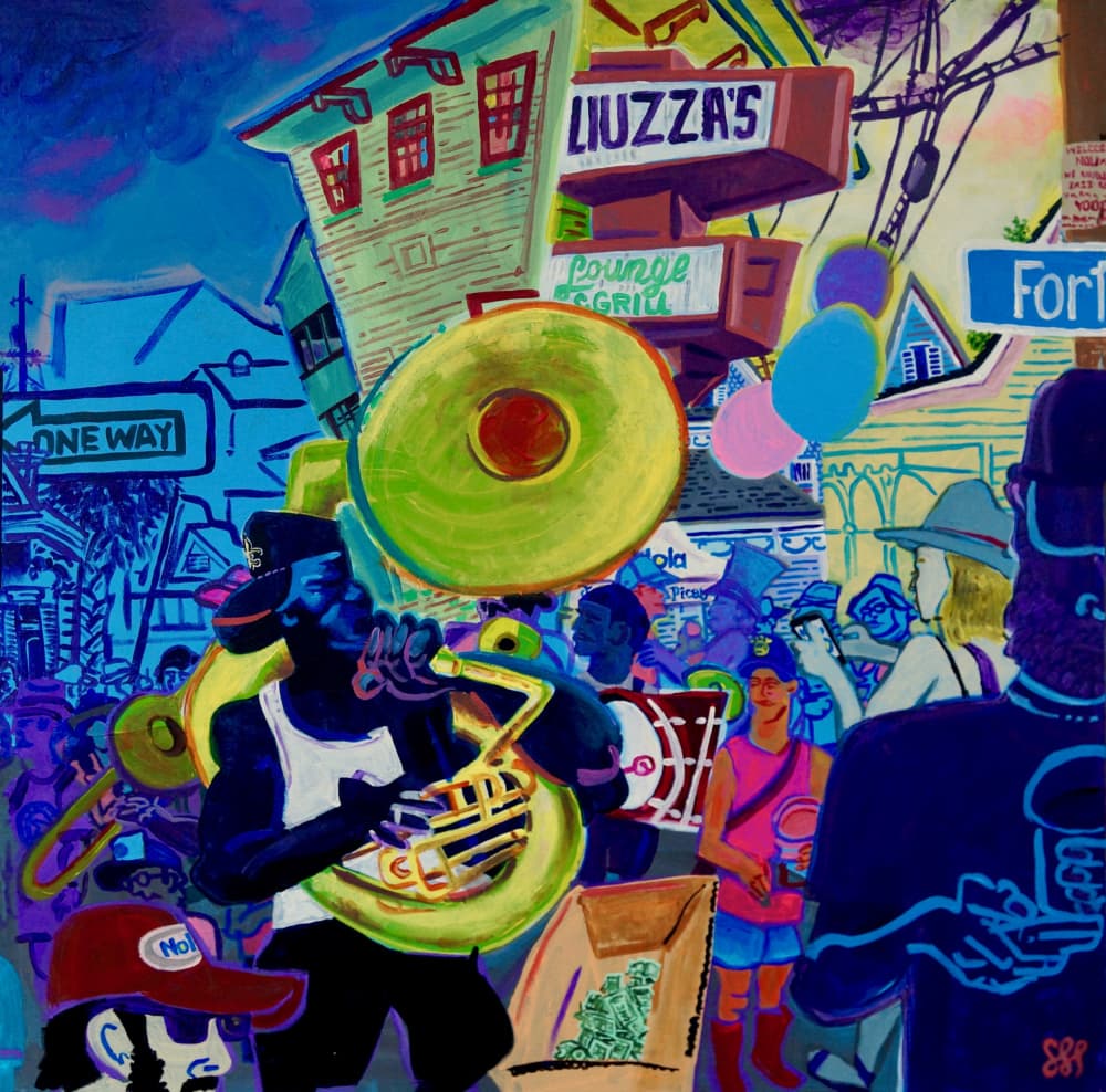 New Orleans Street Parade by Steve Spencer — canvas wall art