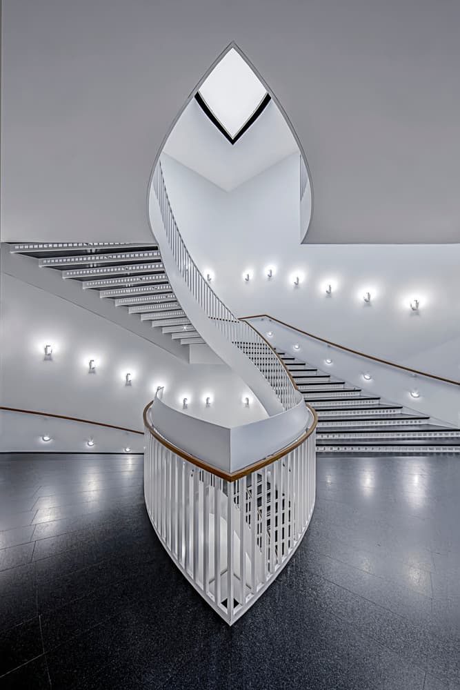 Modern Spiral Staircase by Renee Doyle — canvas wall art