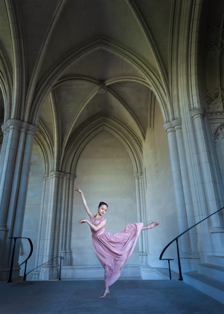 Graceful Ballet Arch by Ruiqing P. — canvas wall art