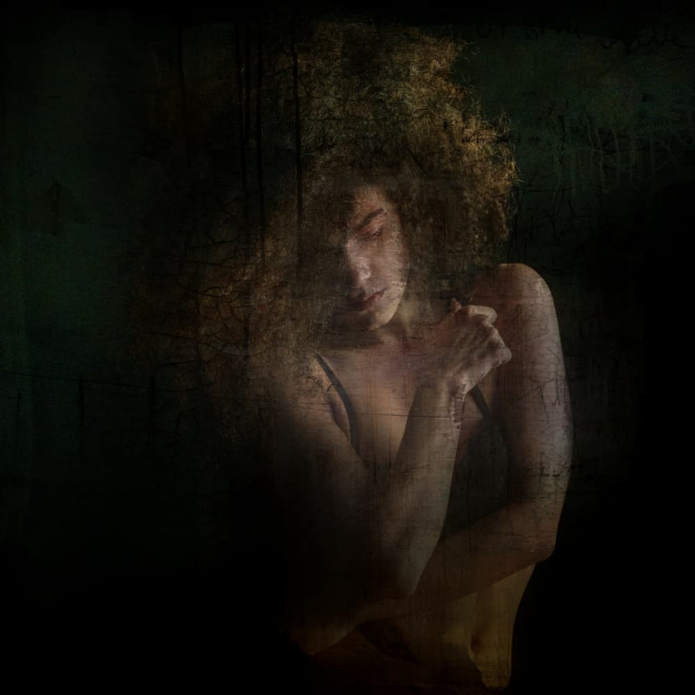 Moody Curly Portrait by Tommaseo Gregorio — canvas wall art