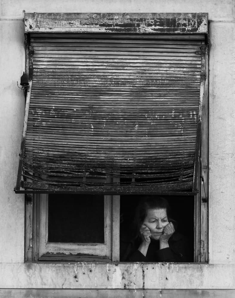 Pensive Woman Window by Florentinus Joseph — canvas wall art