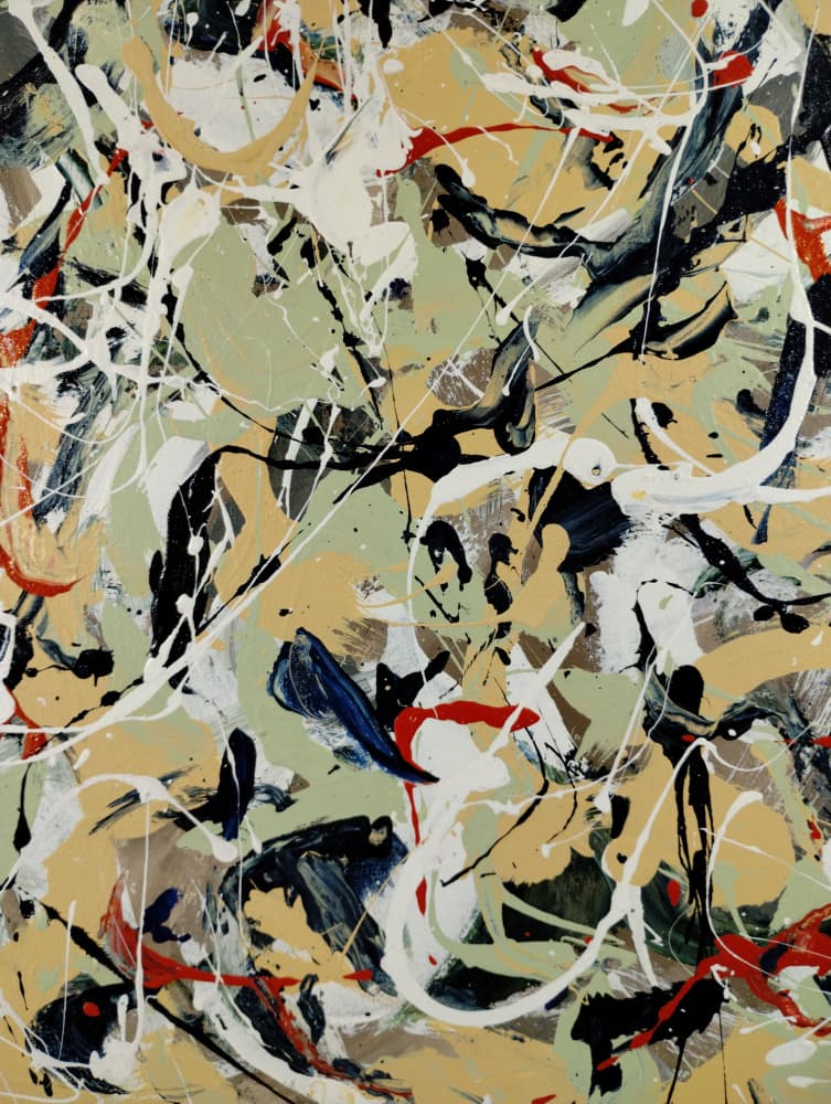 Energetic Abstract Splatters by Michael Cross — canvas wall art