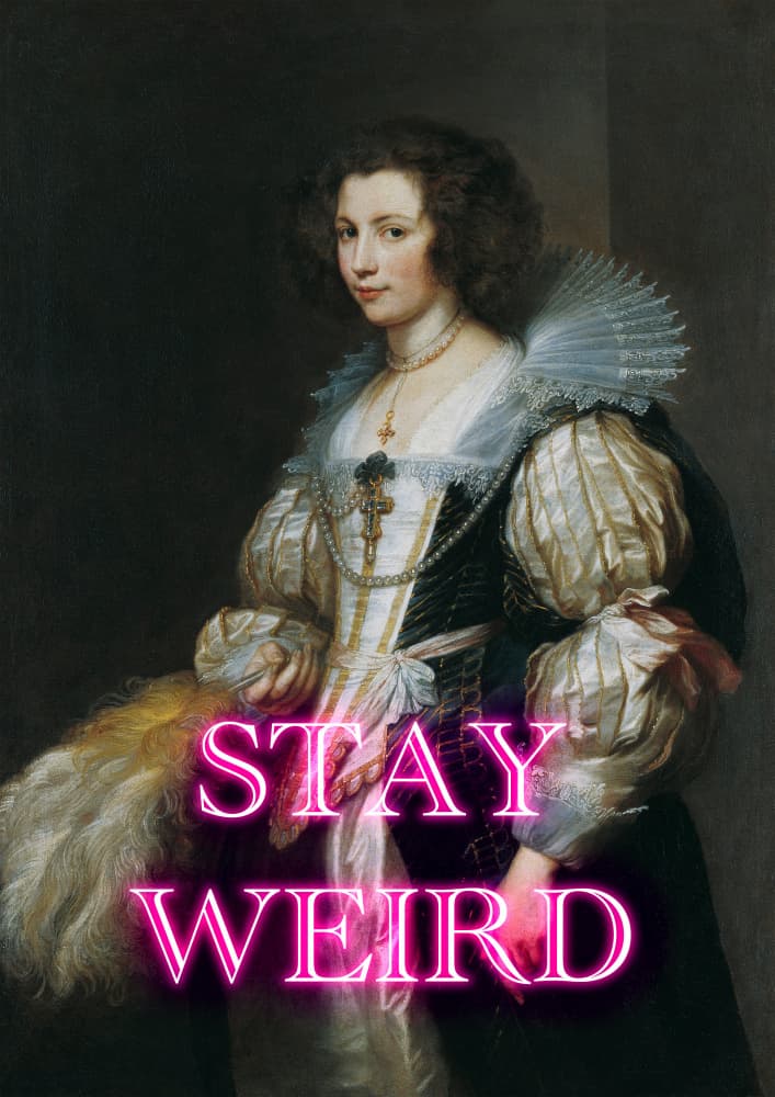 Stay Weird Portrait by Talitha McQueen — canvas wall art