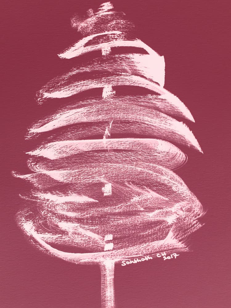 Abstract Christmas Tree by Santhosh ch — canvas wall art