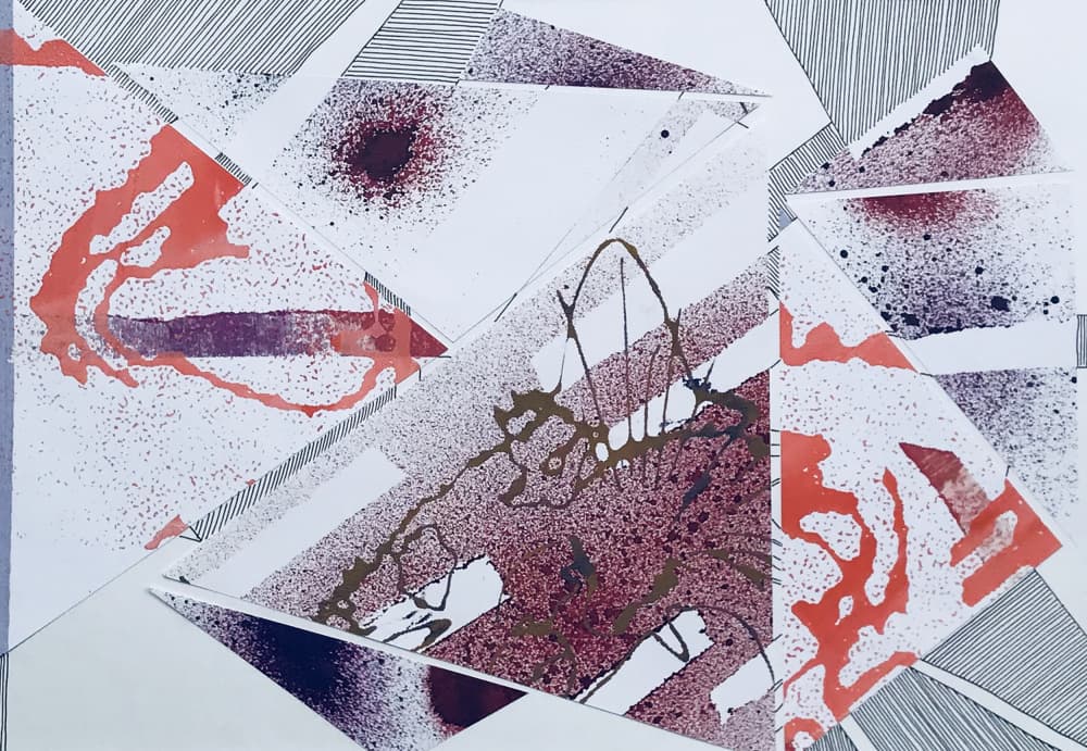 Dynamic Geometric Splatter by kellymariesmith — canvas wall art