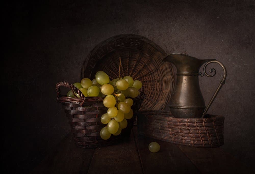 Rustic Grapes Still Life by Margareth Perfoncio — canvas wall art