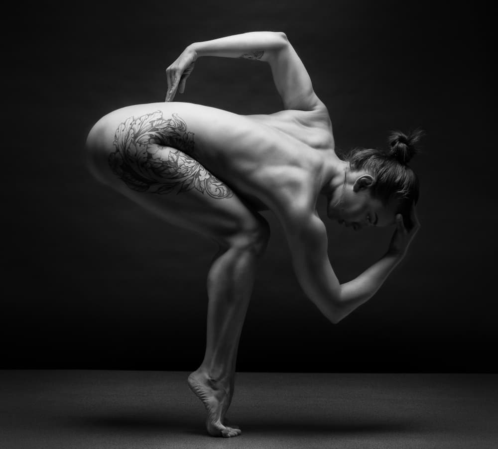 Elegant Nude Pose by Anton Belovodchenko — canvas wall art