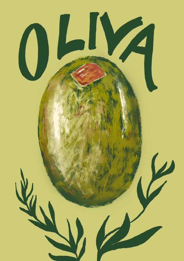 Delicious Stuffed Olive by Studio Dolci — canvas wall art
