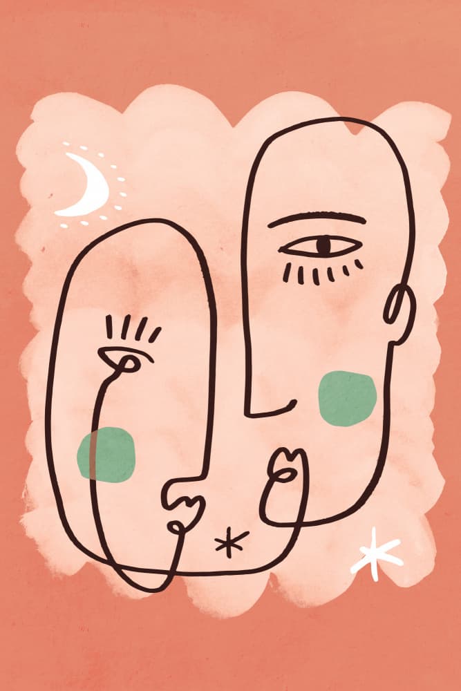 Moonlightcouple by Treechild — canvas wall art