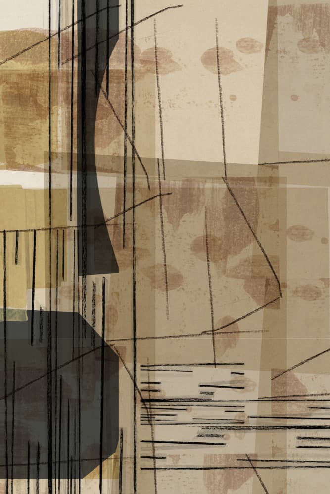 Layered Neutral Abstract by cartissi — canvas wall art