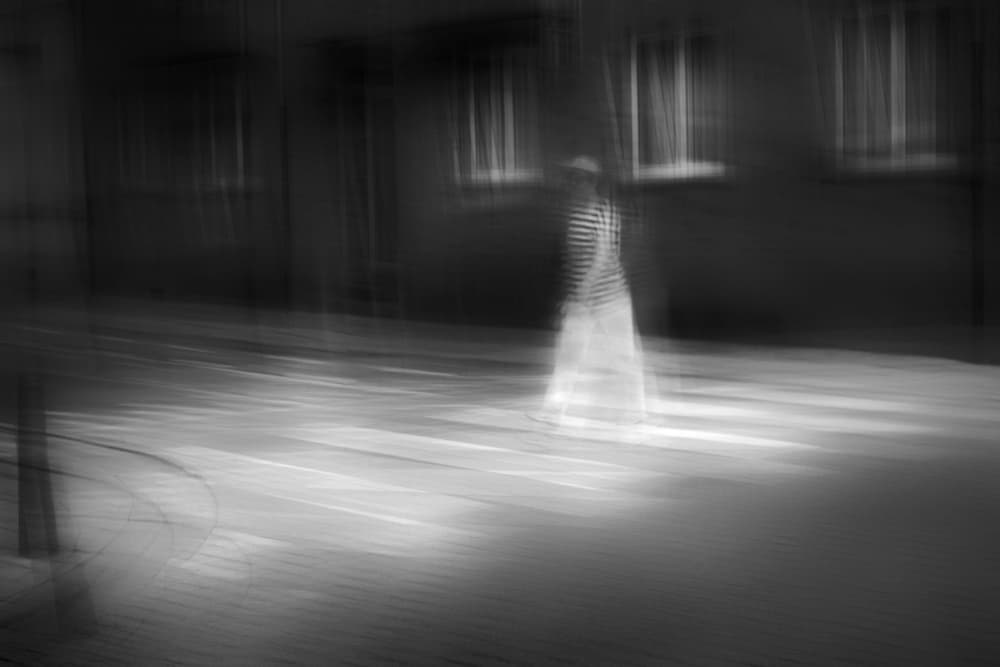 Blurred City Figure by Rudi Jacobs — canvas wall art