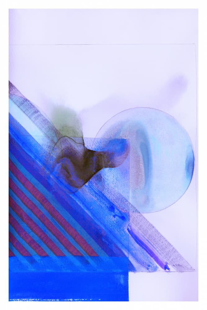 Blue Geometric Flow by cartissi — canvas wall art