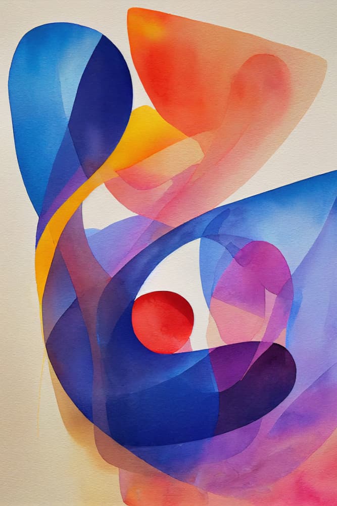 Nature Inspired Abstract Watercolor (Day 116) by Mauro — canvas wall art