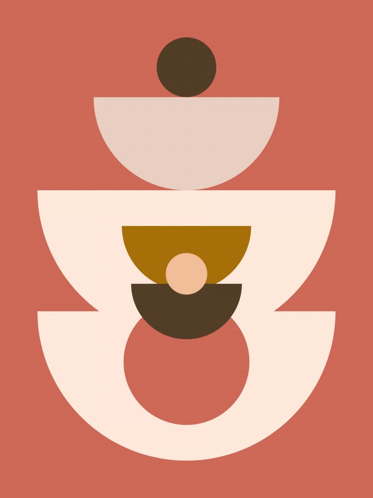 Earthy Geometric Balance by Little Dean — canvas wall art