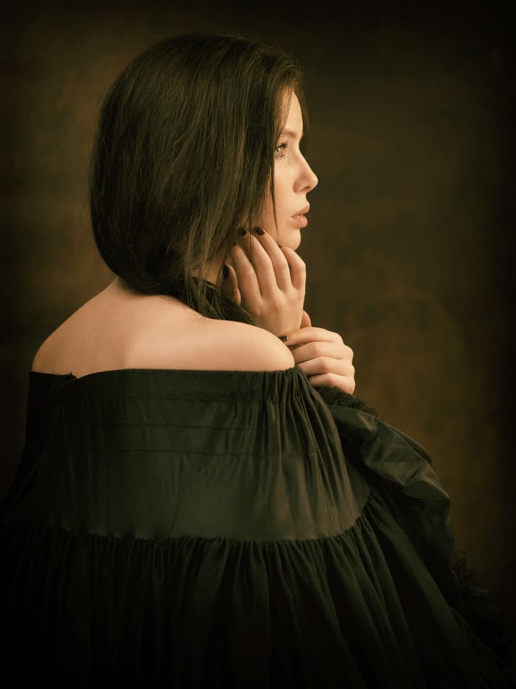Pensive Profile Portrait by Jacob Tuinenga — canvas wall art