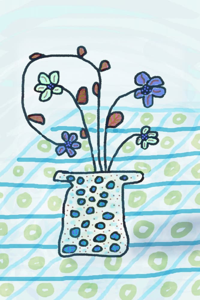 Whimsical Spotted Flowers by Christina Sillen — canvas wall art