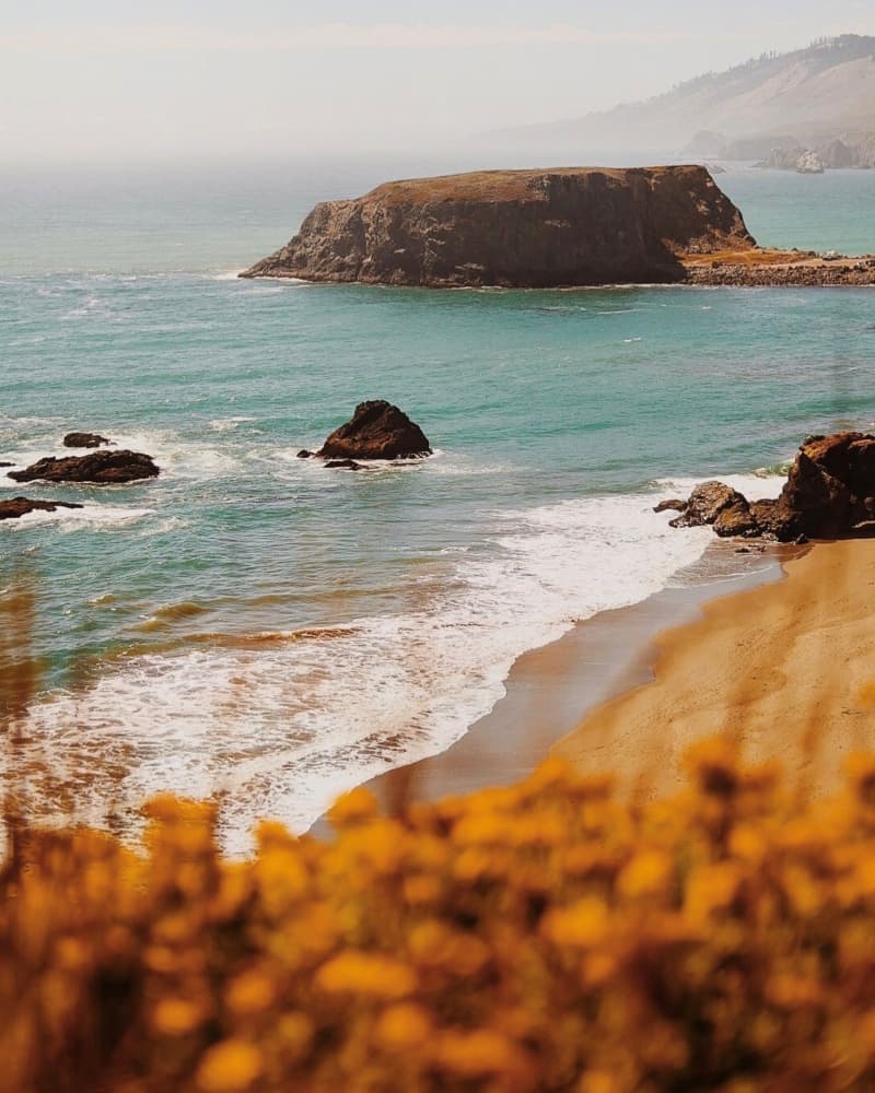 Golden Coastal Vista by Del Mundo Portraits — canvas wall art