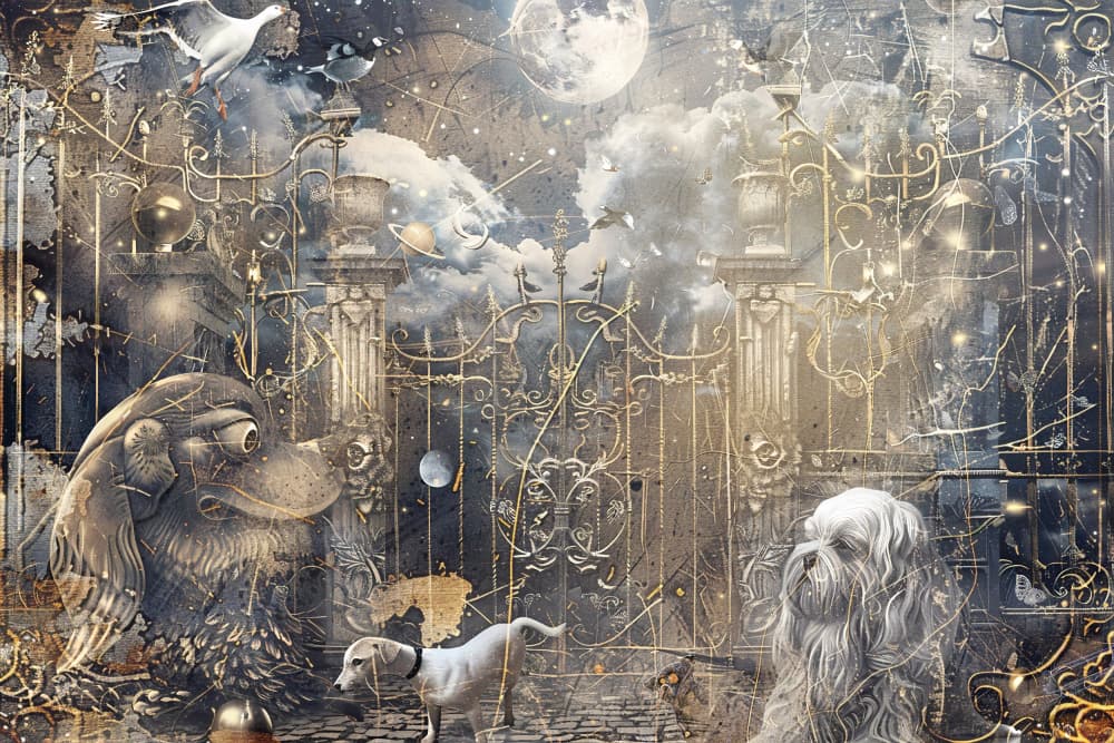 Celestial Dog Gate by Rafal Kulik — canvas wall art