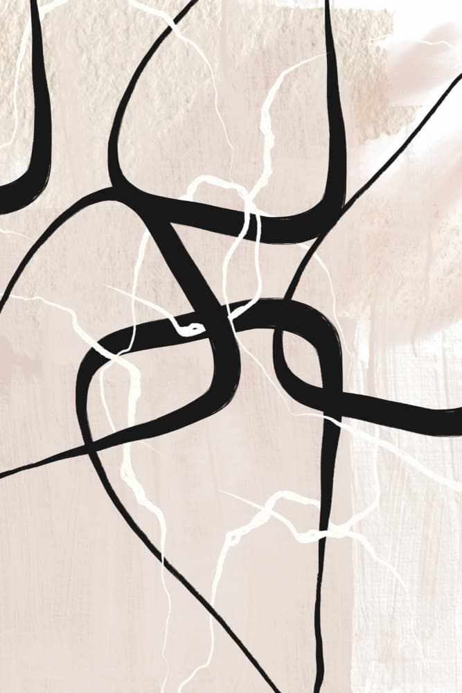 Organic Abstract Curves by Sally Ann Moss — canvas wall art