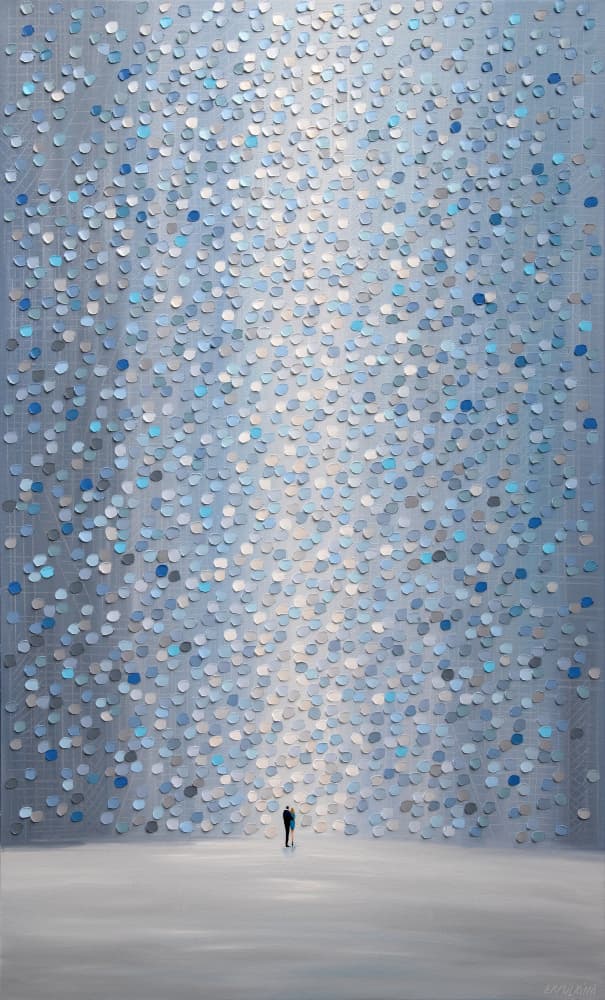 Blue Light Solitude by Ekaterina Ermilkina — canvas wall art