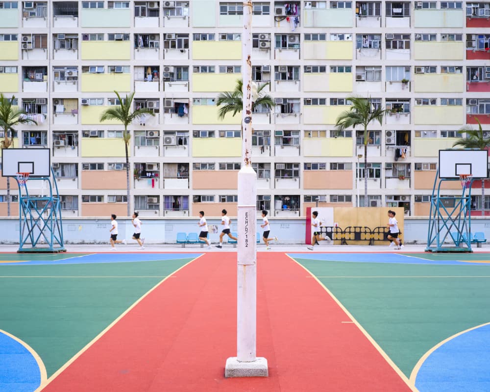 Hong Kong Pastel Court by IPPEI KOGATA — canvas wall art