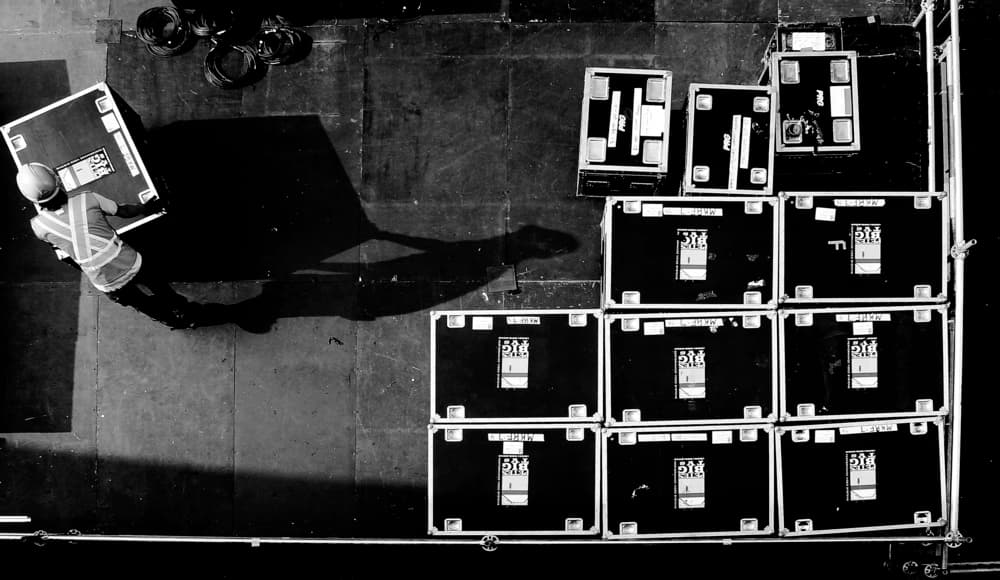 Overhead Stage Crew by Jian Wang — canvas wall art