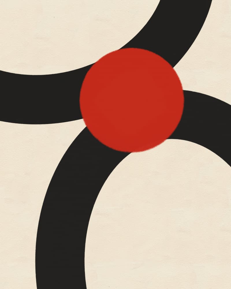Bold Red Swirl by Deepthi s — canvas wall art