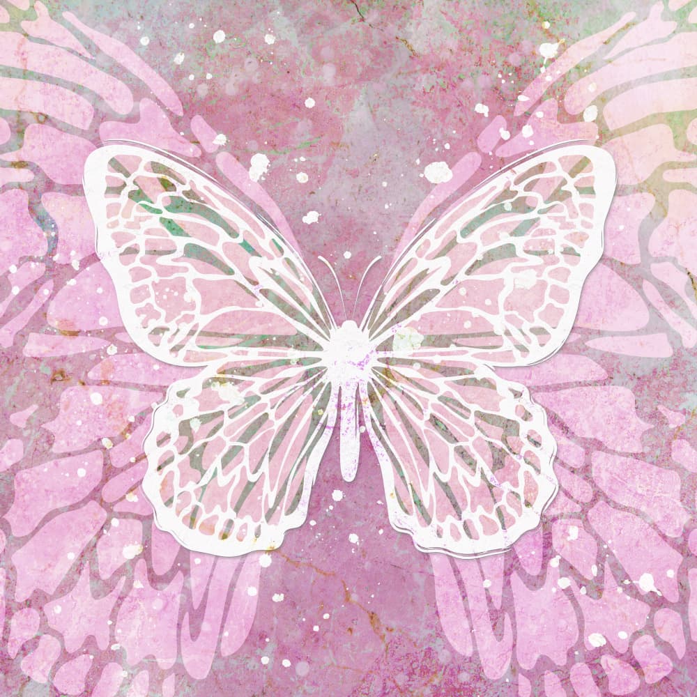 Ethereal Pink Butterfly by Martina — canvas wall art