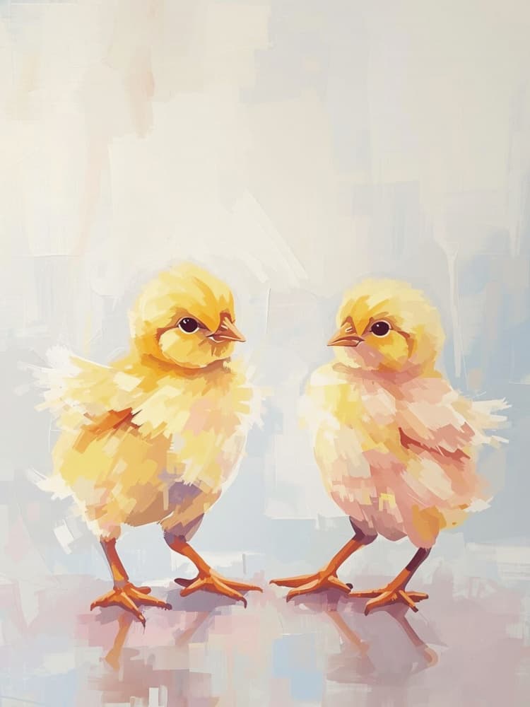 Sweet Baby Chicks by Ohkimiko — canvas wall art