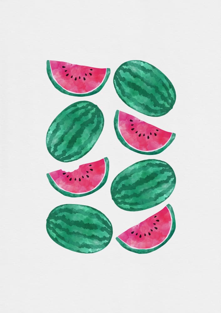 Sweet Summer Watermelons by Orara Studio — canvas wall art