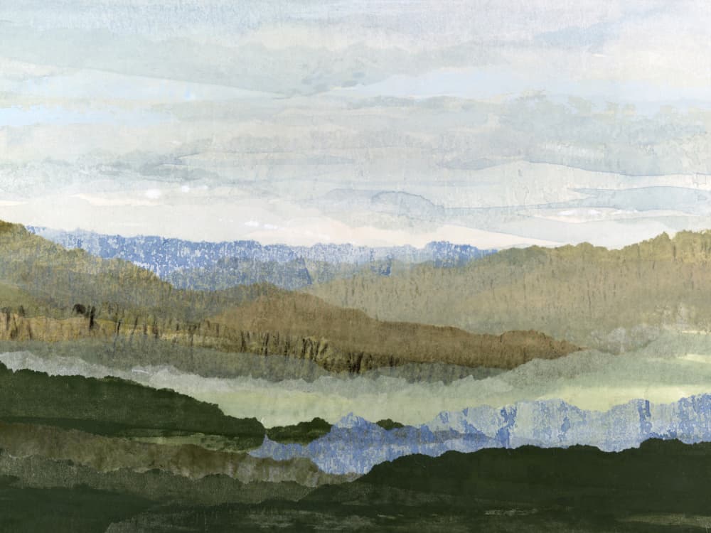 Serene Mountain Layers by Lara Eckerman — canvas wall art