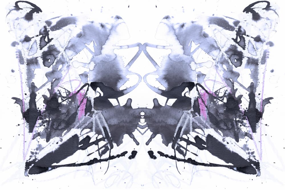 Expressive Inkblot Symmetry by Jemma Morris — canvas wall art
