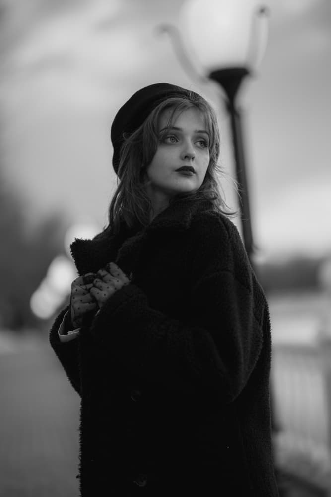 Pensive Woman In Beret by Arsen Alaberdov — canvas wall art