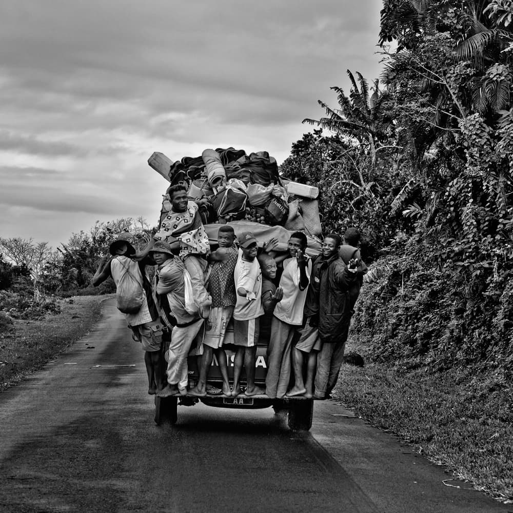 Crowded African Journey by txules — canvas wall art