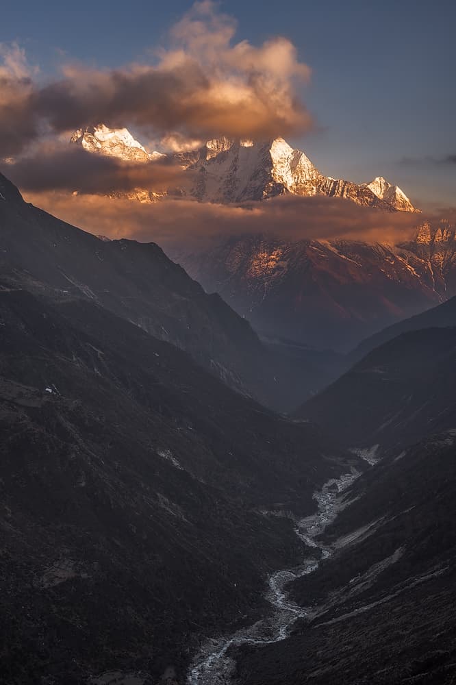 Golden Peaks River Valley by Karsten Wrobel — canvas wall art