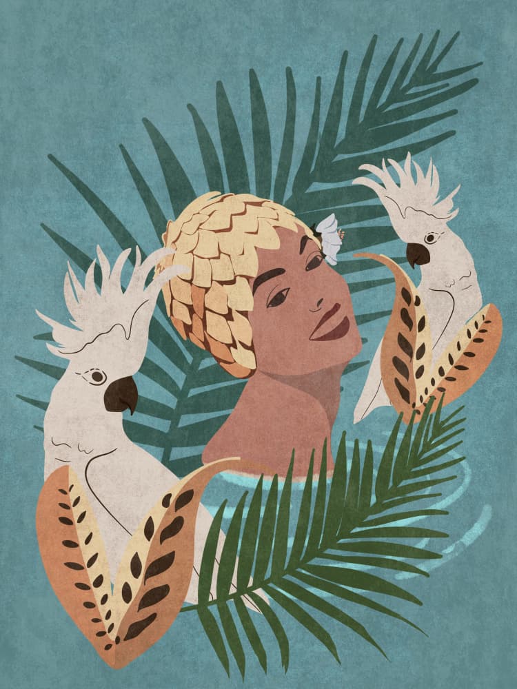 Birdsong Serenity by Emel Tunaboylu — canvas wall art