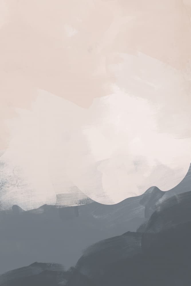 Misty Mountain Abstract by Melloi Art Prints — canvas wall art