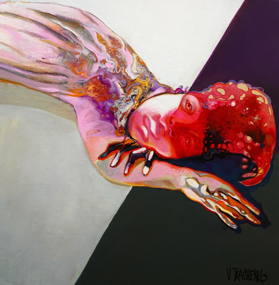 Vibrant Abstract Figure by Victor Tkachenko — canvas wall art